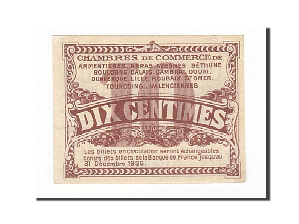 Banknote, Pirot:94-2, 10 Centimes, France, UNC(60-62), Lille