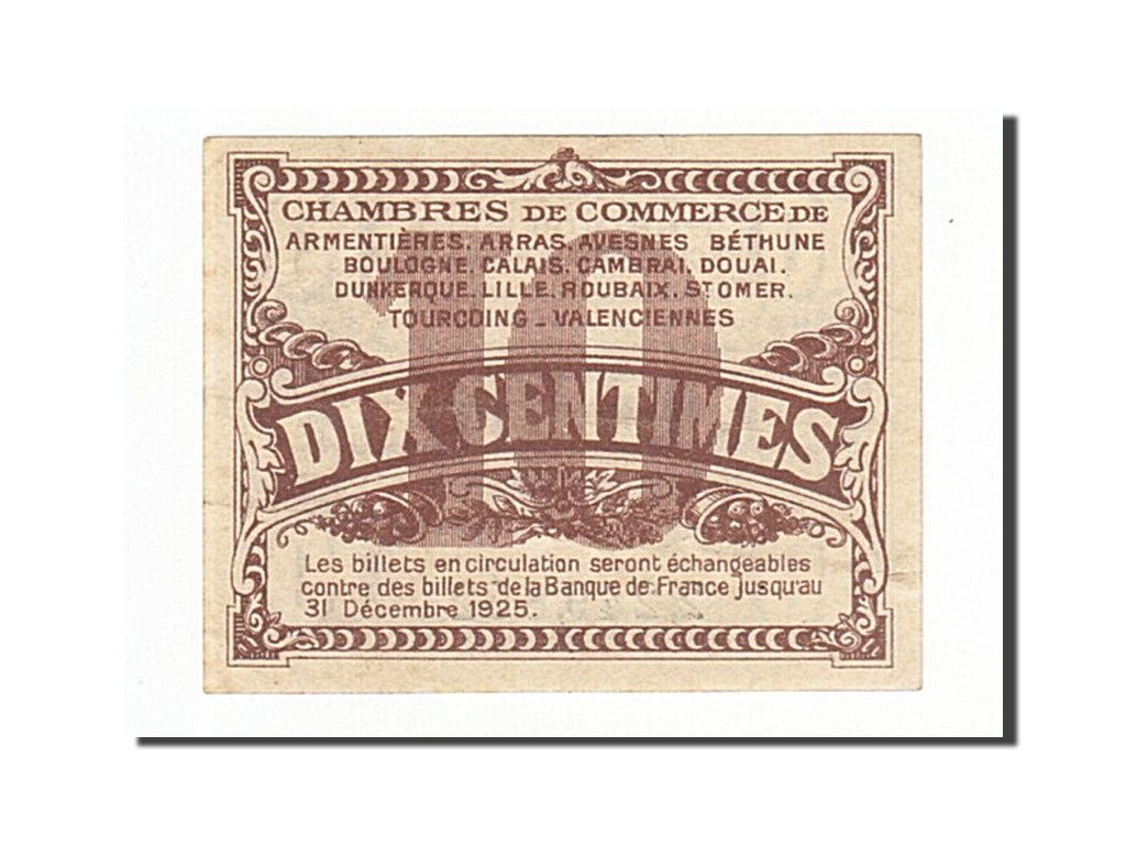 Banknote, Pirot:94-2, 10 Centimes, France, UNC(60-62), Lille