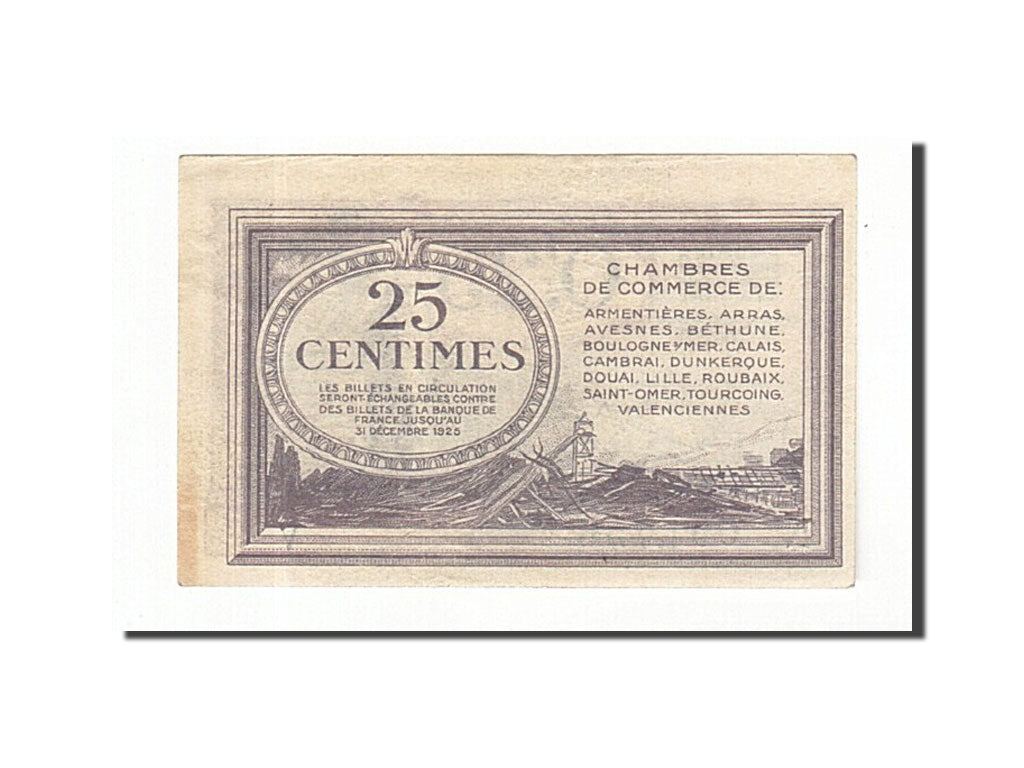 Banknote, Pirot:94-3, 25 Centimes, France, UNC(63), Lille
