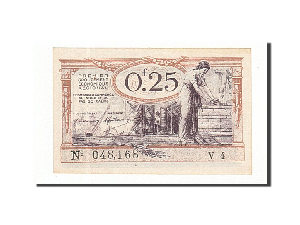 Banconote, Pirot:94-3, FDS, Lille, 25 Centimes, Francia