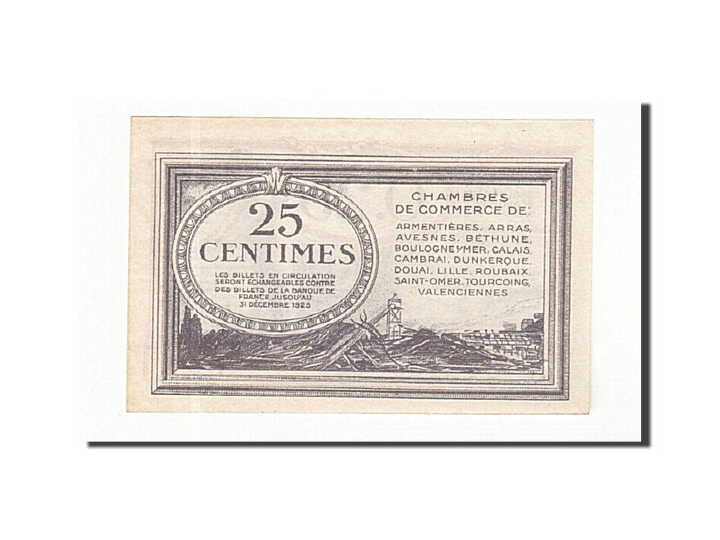 Banconote, Pirot:94-3, FDS, Lille, 25 Centimes, Francia