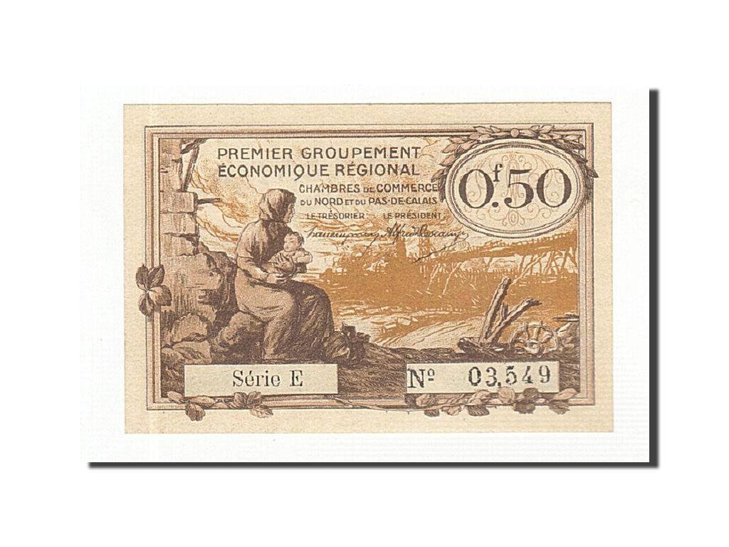 Banknote, Pirot:94-4, 50 Centimes, France, UNC(65-70), Lille