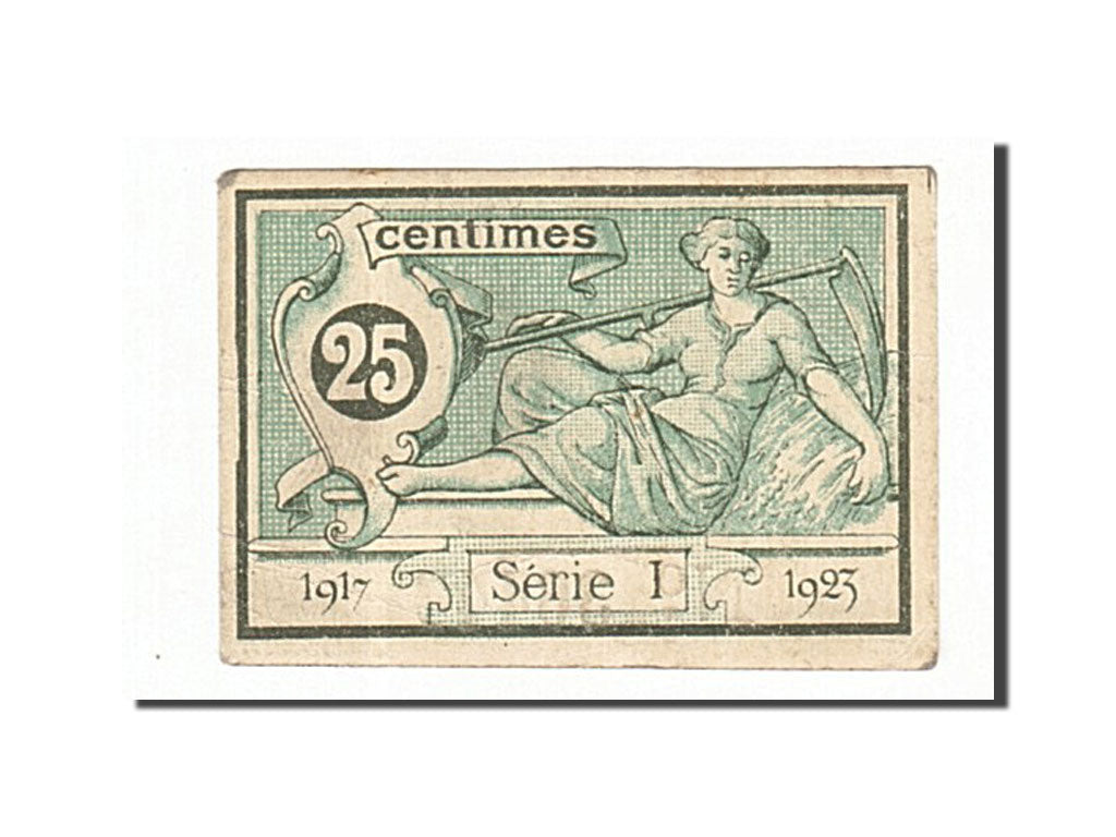 Banknote, Pirot:16-11, 25 Centimes, 1917, France, EF(40-45), Aurillac