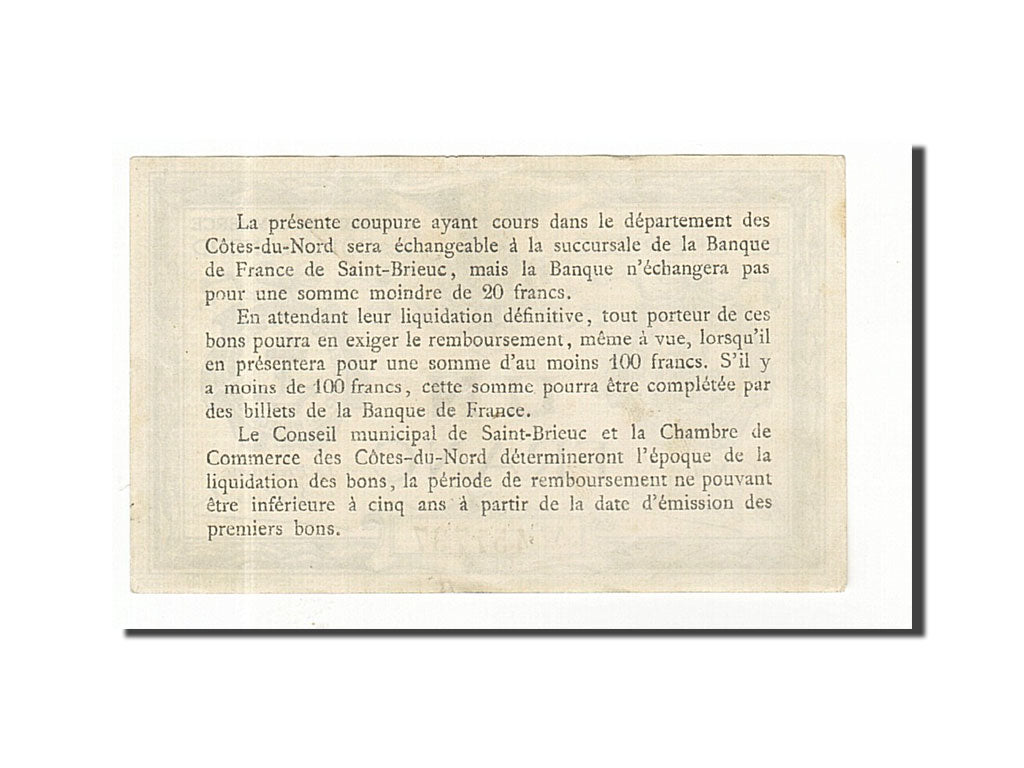 France, Saint-Brieuc, 1 Franc, AU(55-58), Pirot:111-6