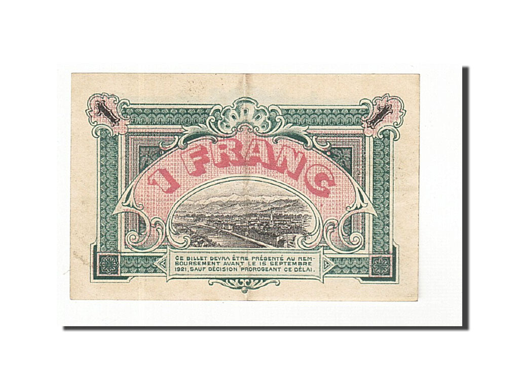 Banknote, Pirot:63-6, 1 Franc, 1916, France, UNC(60-62), Grenoble