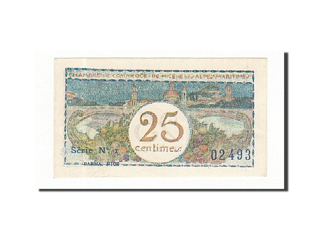 France, Nice, 25 Centimes, UNC(63), Pirot:91-16