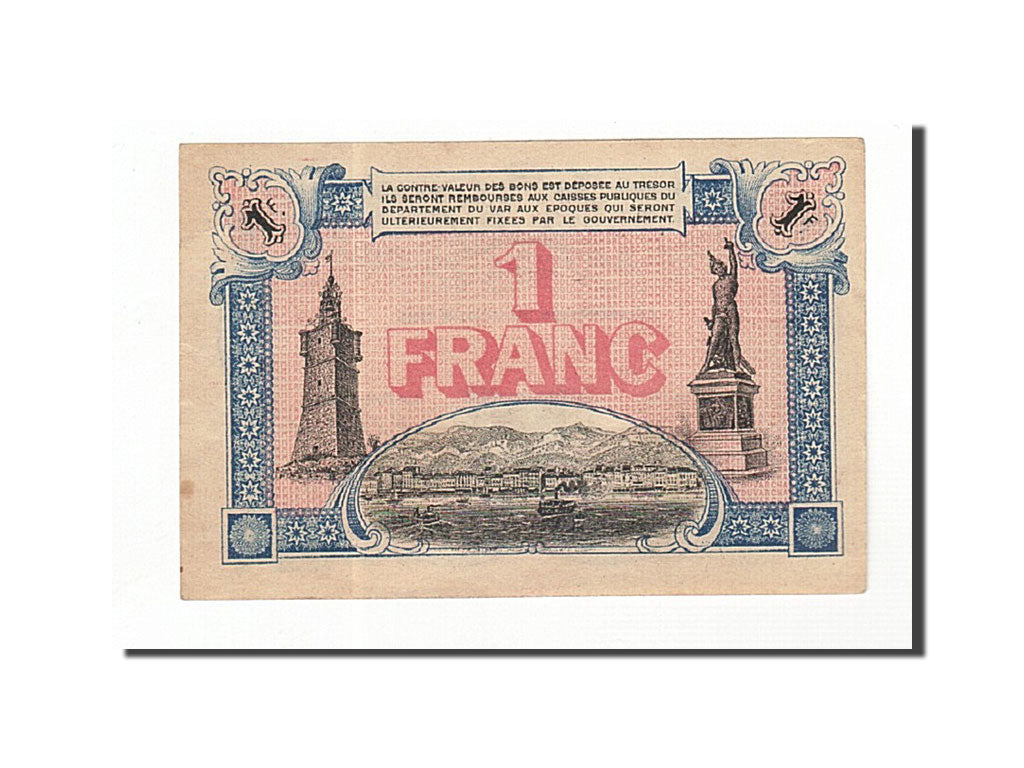 Biljet, Pirot:121-36, 1 Franc, 1922, Frankrijk, SUP, Toulon