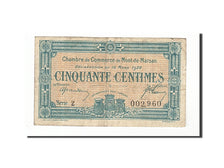 Banconote, Pirot:82-36, MB+, Mont-de-Marsan, 50 Centimes, 1922, Francia