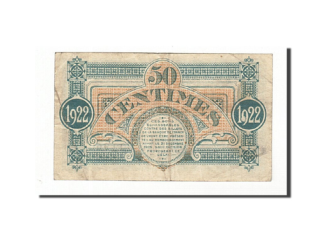 Banknote, Pirot:82-36, 50 Centimes, 1922, France, VF(30-35), Mont-de-Marsan