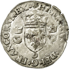 Moneda, Francia, Douzain aux croissants, 1550, Rennes, MBC, Vellón
