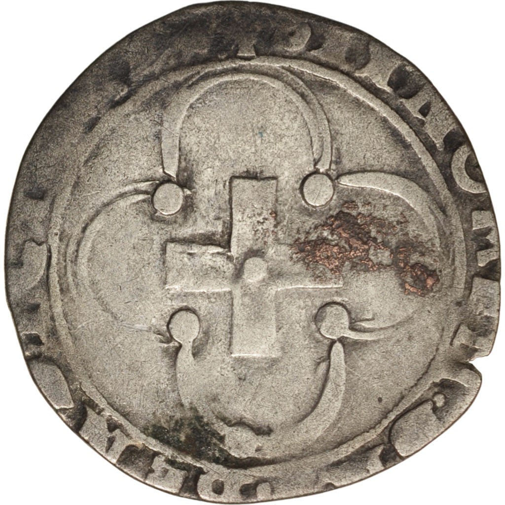 France, Douzain à la Croisette, Undated, Lyons, F(12-15), Billon, Sombart:4368