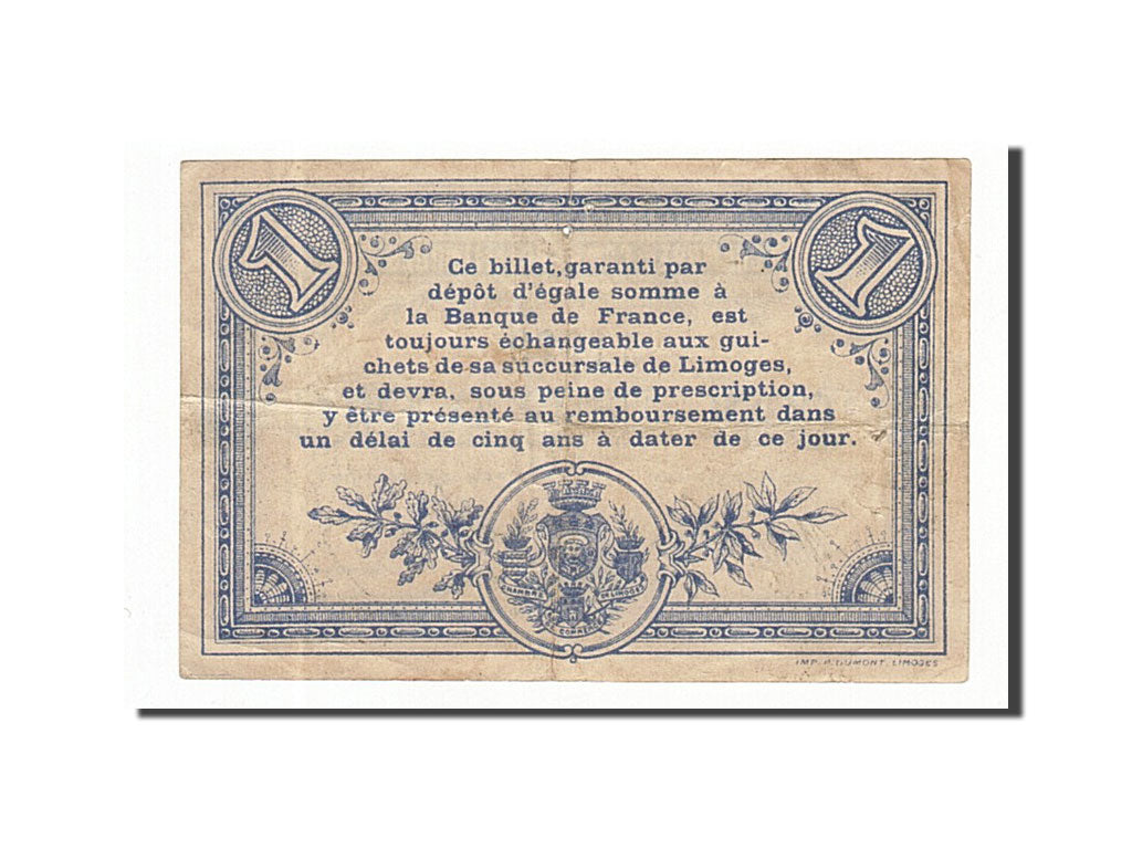 Billet, France, Limoges, 1 Franc, 1914, TTB, Pirot:73-3