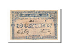 France, Limoges, 50 Centimes, 1914, AU(55-58), Pirot:73-8