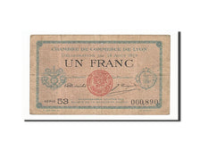 Banknot, Francja, Lyon, 1 Franc, 1914, VF(20-25), Pirot:77-1