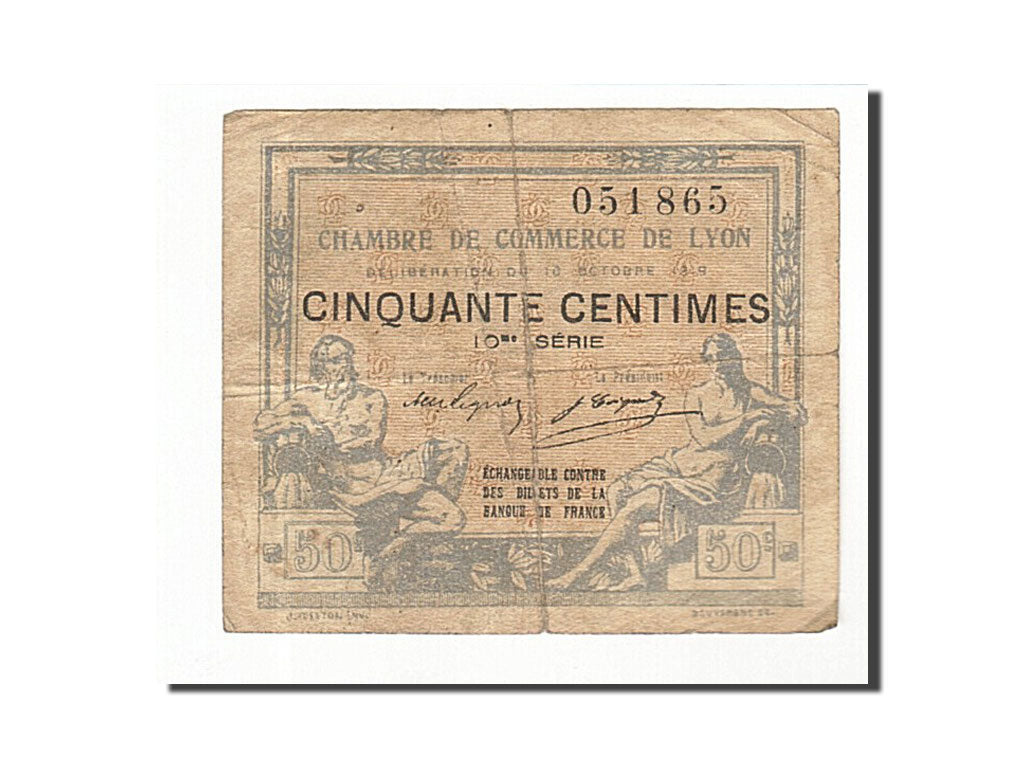 Banknote, Pirot:77-18, 1 Franc, 1919, France, VF(20-25), Lyon