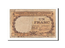France, Perpignan, 1 Franc, 1919, TB, Pirot:100-29