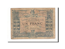 Banconote, Pirot:112-8, MB, Saint-Dié, 1 Franc, 1916, Francia