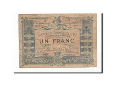 Banknote, Pirot:112-8, 1 Franc, 1916, France, VF(20-25), Saint-Dié