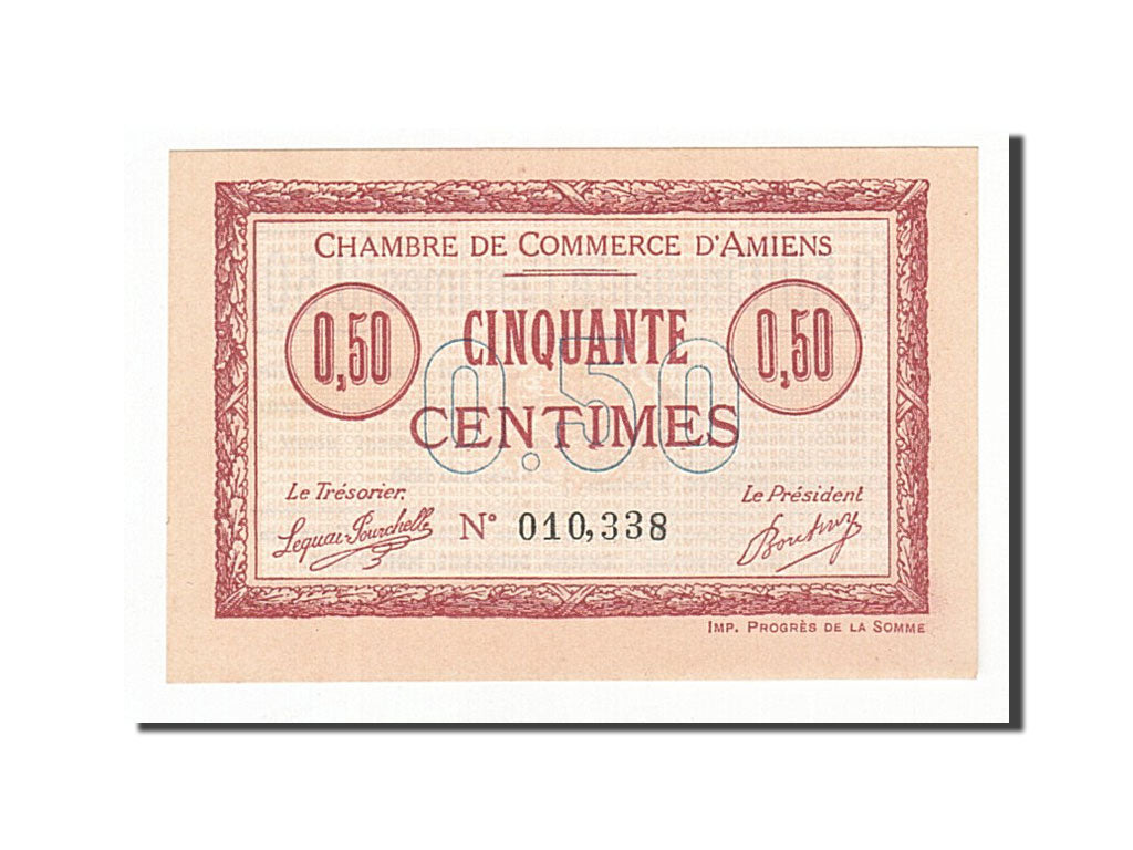 France, Amiens, 50 Centimes, 1915, UNC(65-70), Pirot:7-14