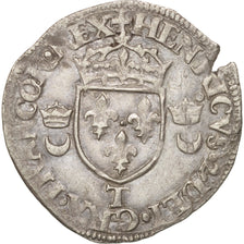 France, Douzain aux croissants, 1551, Nantes, EF(40-45), Billon, Sombart:4380