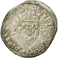 Coin, France, Douzain aux croissants, 1552, Poitiers, EF(40-45), Billon