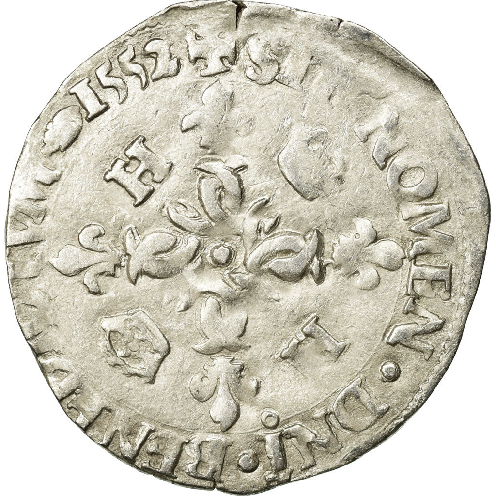 Moneda, Francia, Douzain aux croissants, 1552, Rennes, MBC, Vellón