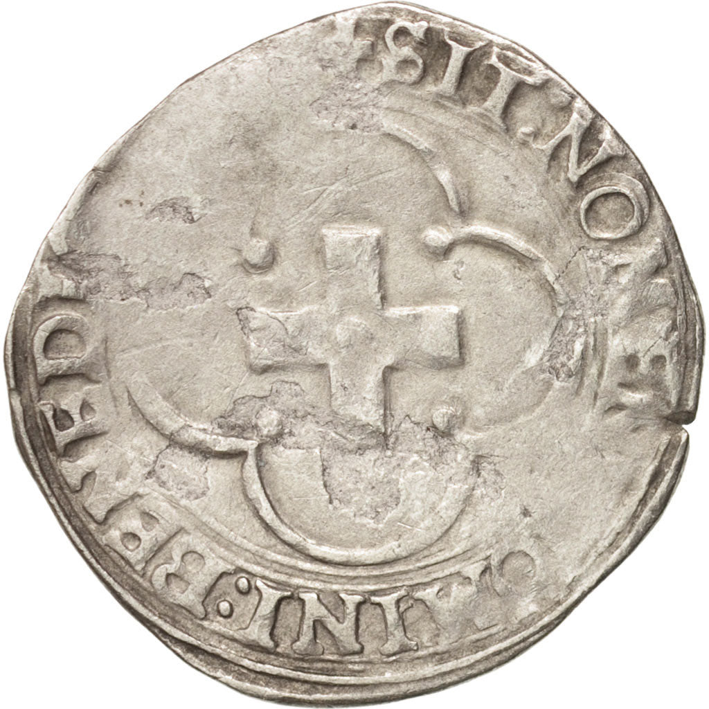 France, Douzain à la Croisette,Undated,La Rochelle,VF(20-25),Billon,Sombart:4368