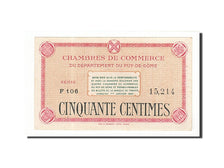 Banconote, Pirot:103-1, SPL, Clermont-Ferrand, 50 Centimes, Francia
