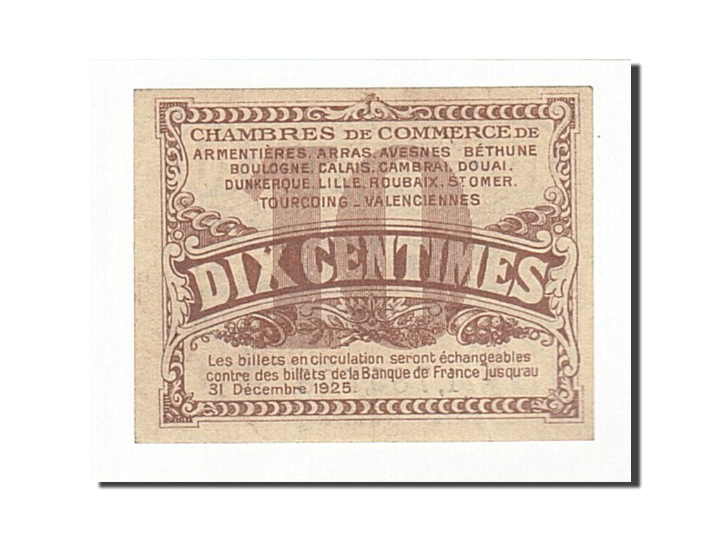 Banknote, Pirot:94-2, 10 Centimes, France, UNC(60-62), Lille