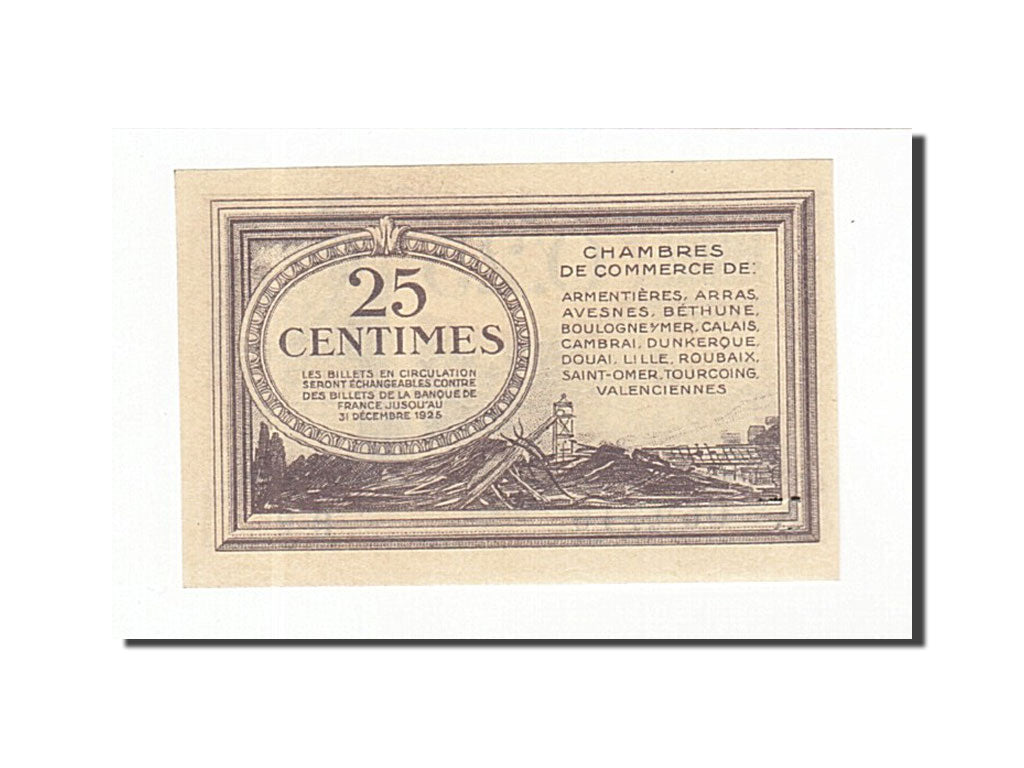 Banknote, Pirot:94-3, 25 Centimes, France, UNC(65-70), Lille