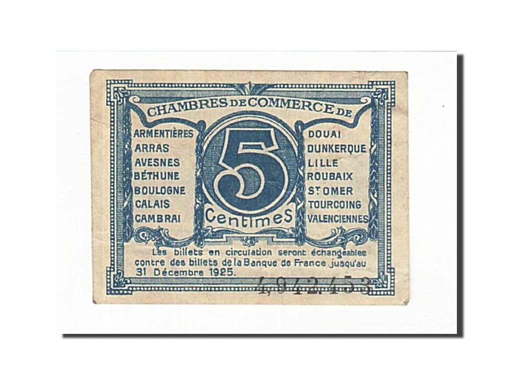 France, Lille, 5 Centimes, AU(50-53), Pirot:94-1