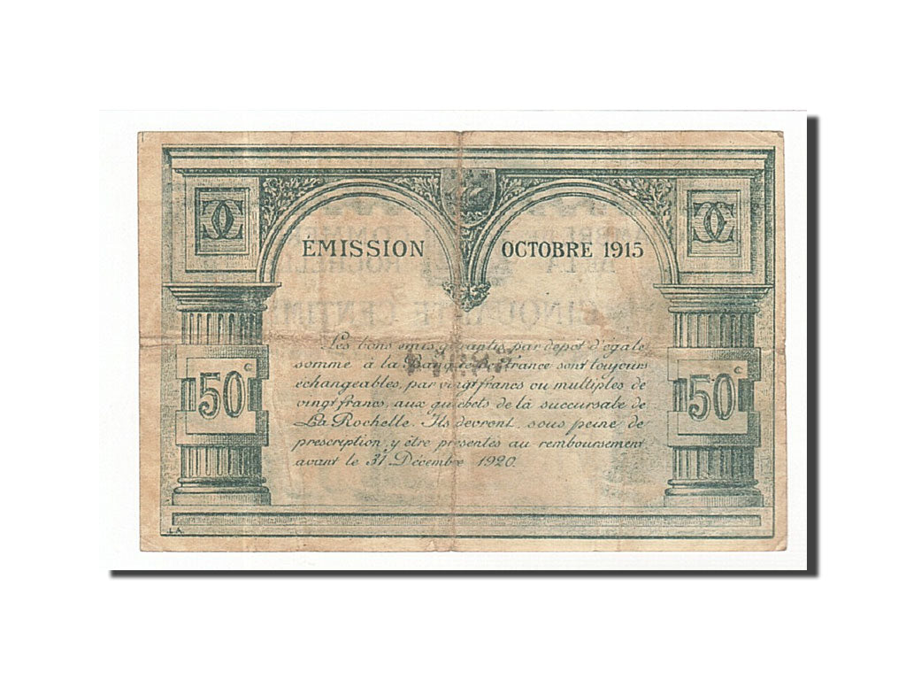 Frankreich, La Rochelle, 50 Centimes, 1915, EF(40-45), Pirot:66-1
