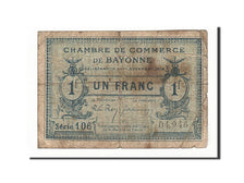 Banconote, Pirot:21-64, B+, Bayonne, 1 Franc, 1919, Francia