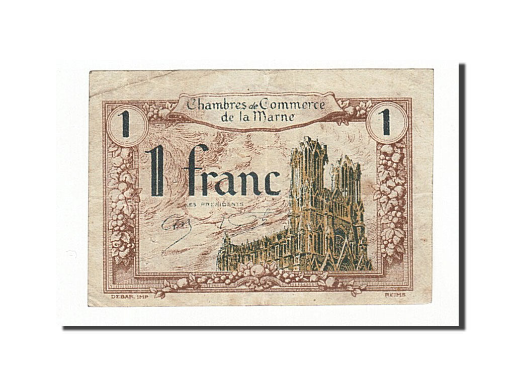 France, Reims, 1 Franc, 1920, VF(30-35), Pirot:43-2