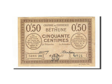 Banknote, Pirot:26-1, 50 Centimes, 1915, France, AU(50-53), Béthune