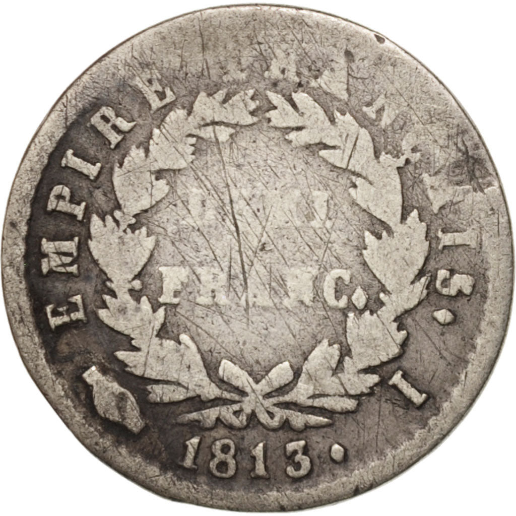 Frankreich, Napoléon I, 1/2 Franc, 1813, Limoges, VG(8-10), Silver, KM:691.7