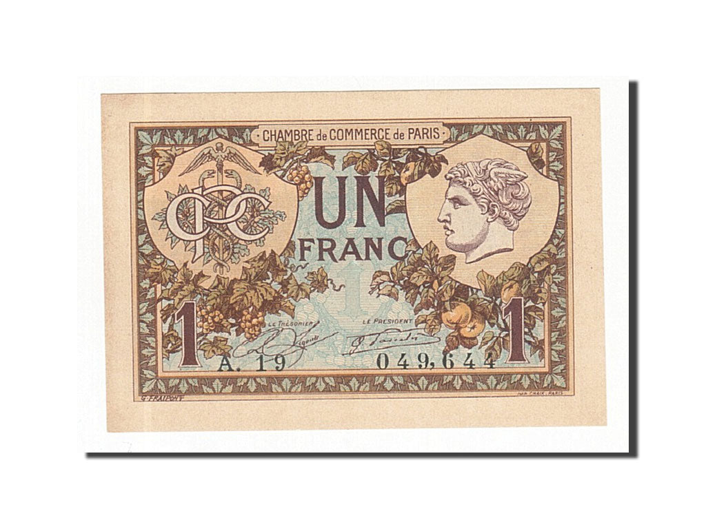 Banknote, Pirot:97-36, 1 Franc, 1920, France, UNC(63), Paris