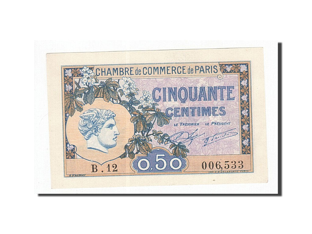 Banknote, Pirot:97-31, 50 Centimes, 1920, France, UNC(63), Paris