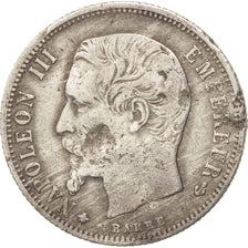 France, Napoleon III, 50 Centimes, 1860, Strasbourg, VG(8-10), Silver, KM 794.2