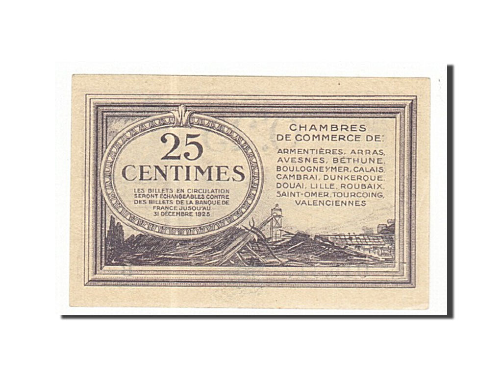 Banknote, Pirot:94-3, 25 Centimes, France, EF(40-45), Lille