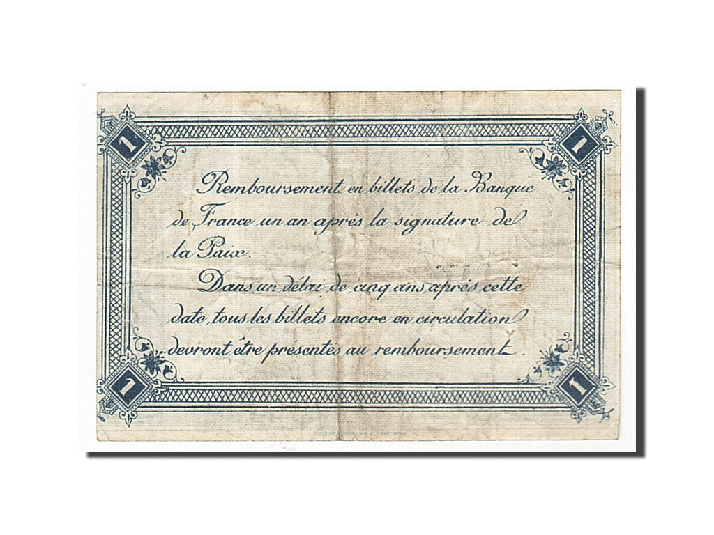 Banknote, Pirot:36-30, 1 Franc, 1916, France, VF(30-35), Calais