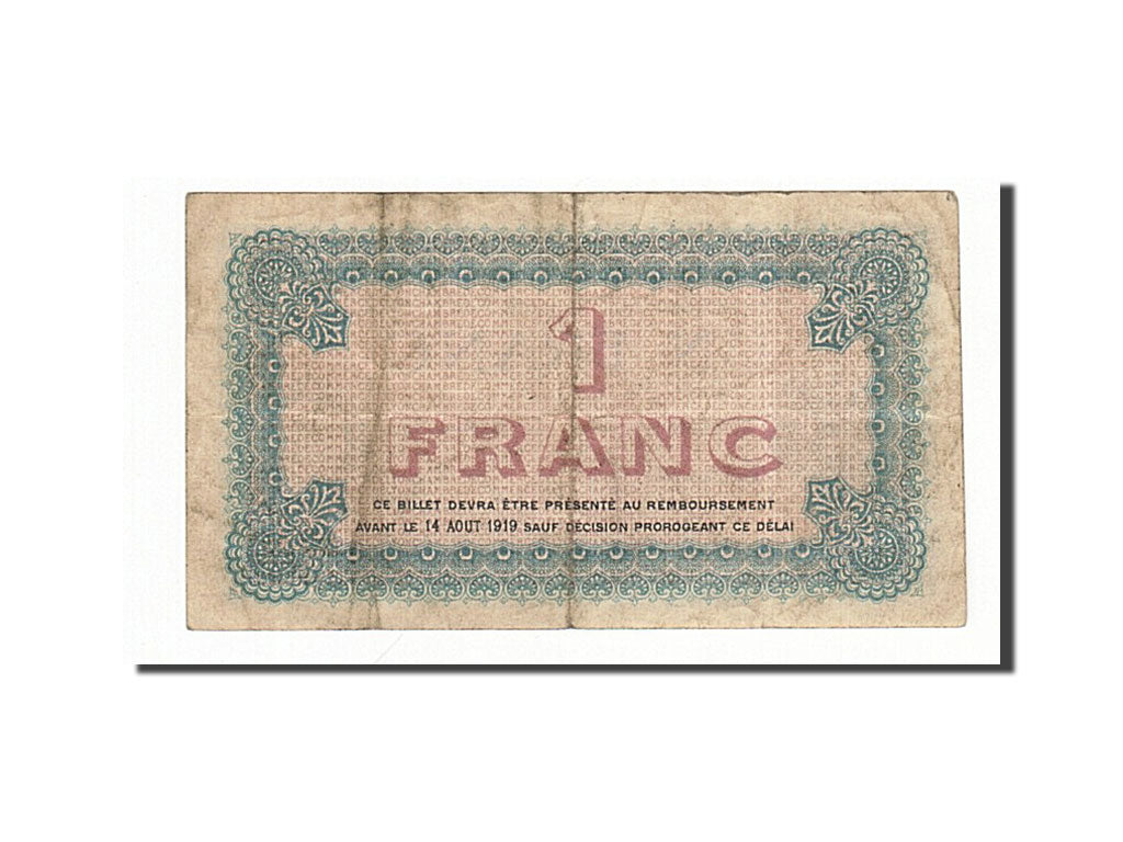 France, Lyon, 1 Franc, 1914, TB+, Pirot:77-1