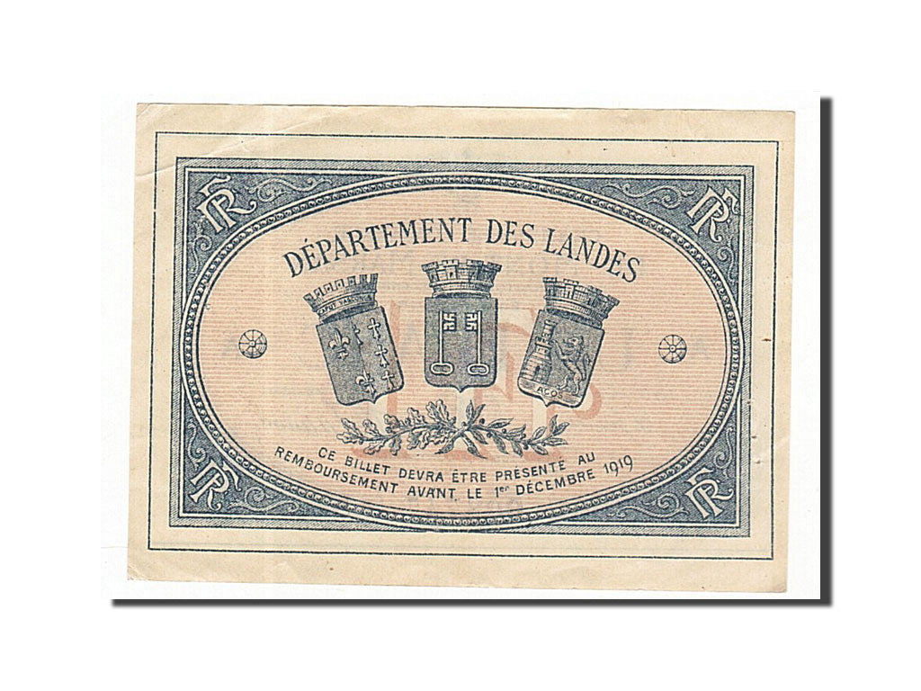 Billete, 1 Franc, Pirot:82-5, 1914, Francia, EBC, Mont-de-Marsan