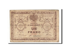 France, Rouen, 1 Franc, 1917, VF(20-25), Pirot:110-30