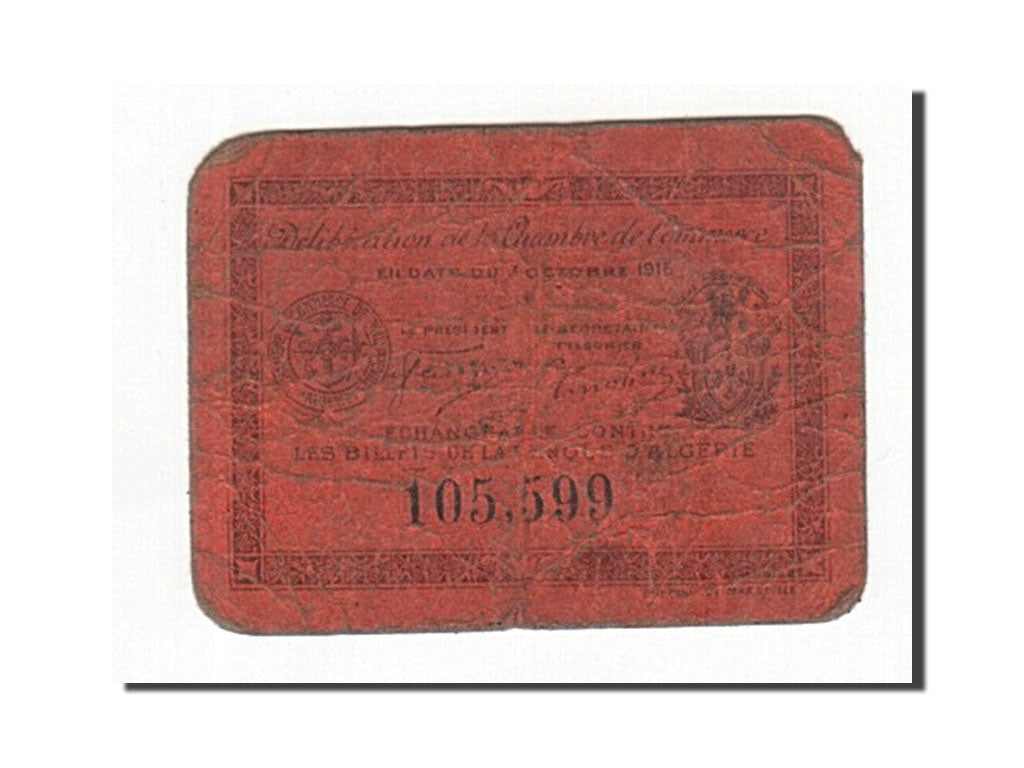 Algeria, 5 Centimes, 1915, 1915-10-07, MB