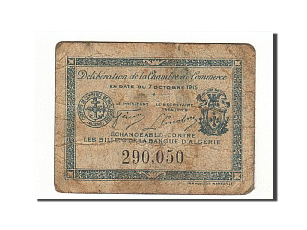 Algeria, Philippeville, 10 Centimes, 1915, 1915-10-07, VF(30-35), Pirot:142-13