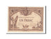 Banknote, Pirot:123-1, 1 Franc, 1915, France, UNC(60-62), Tours