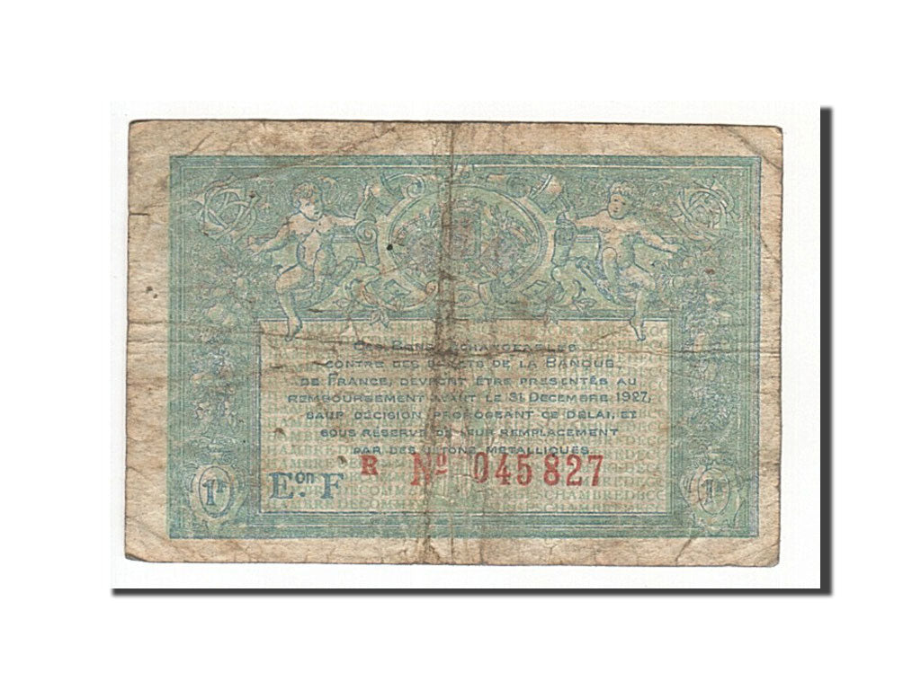 France, Bourges, 1 Franc, 1922, VF(20-25), Pirot:32-13