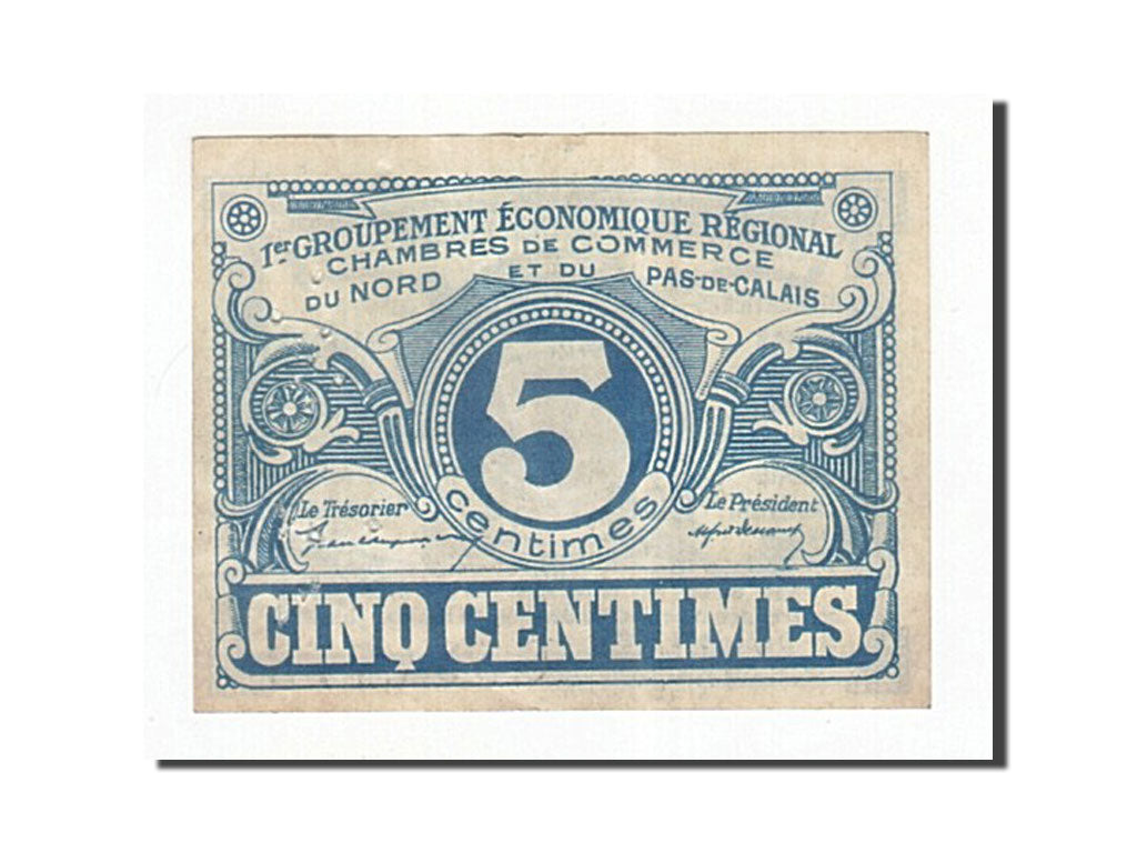 Banknote, Pirot:94-1, 5 Centimes, France, AU(50-53), Lille