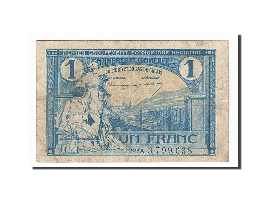 Banknote, Pirot:94-5, 1 Franc, France, EF(40-45), Lille